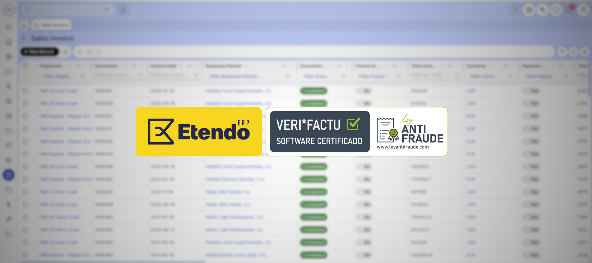 Etendo ERP certificado por la Ley Antifraude